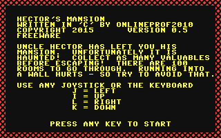 C64 GameBase Hector's_Mansion_[Preview] (Public_Domain) 2015